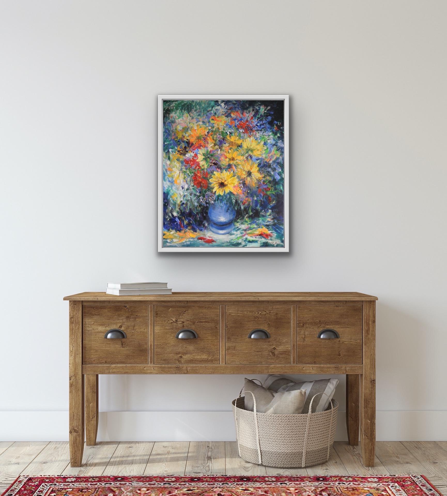 Autumn Glory, Original Painting, Impressionism, Still-life floral art For Sale 1