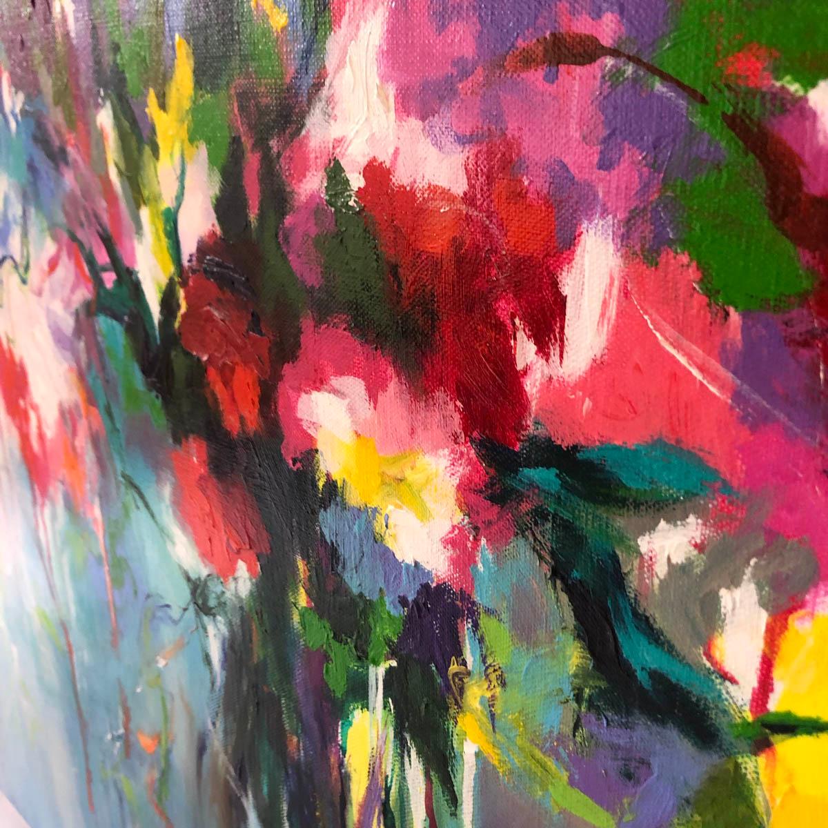 Ramo de alegría BY MARY CHAPLIN, Arte floral, Pintura de bodegón, Arte brillante en venta 5