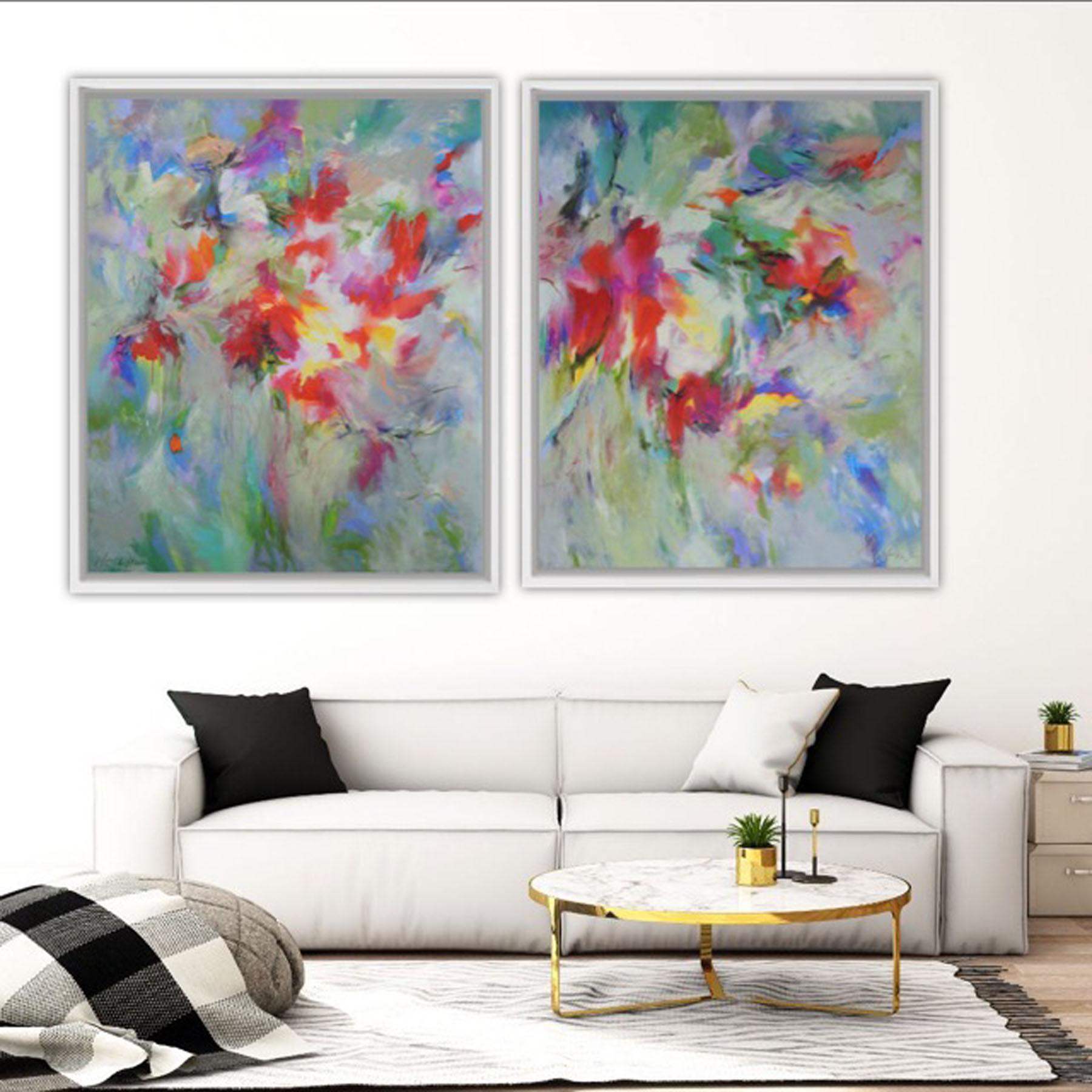 Dreamed garden BY MARY CHAPLIN, Bright Art, Abstract Landscape Painting 1