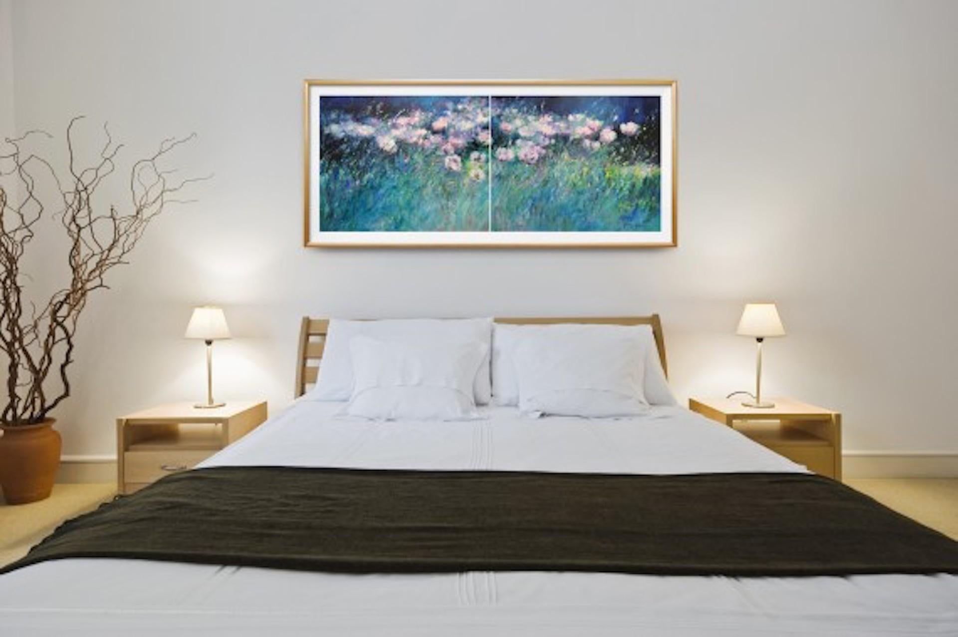 Evening Breeze, Mary Chaplin, Original Floral Landscape Painting, Affordable Art For Sale 2