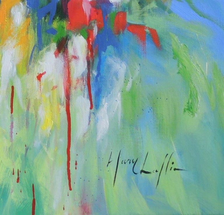 Mary Chaplin Flowers By The Riverside Abstract Flower Painting