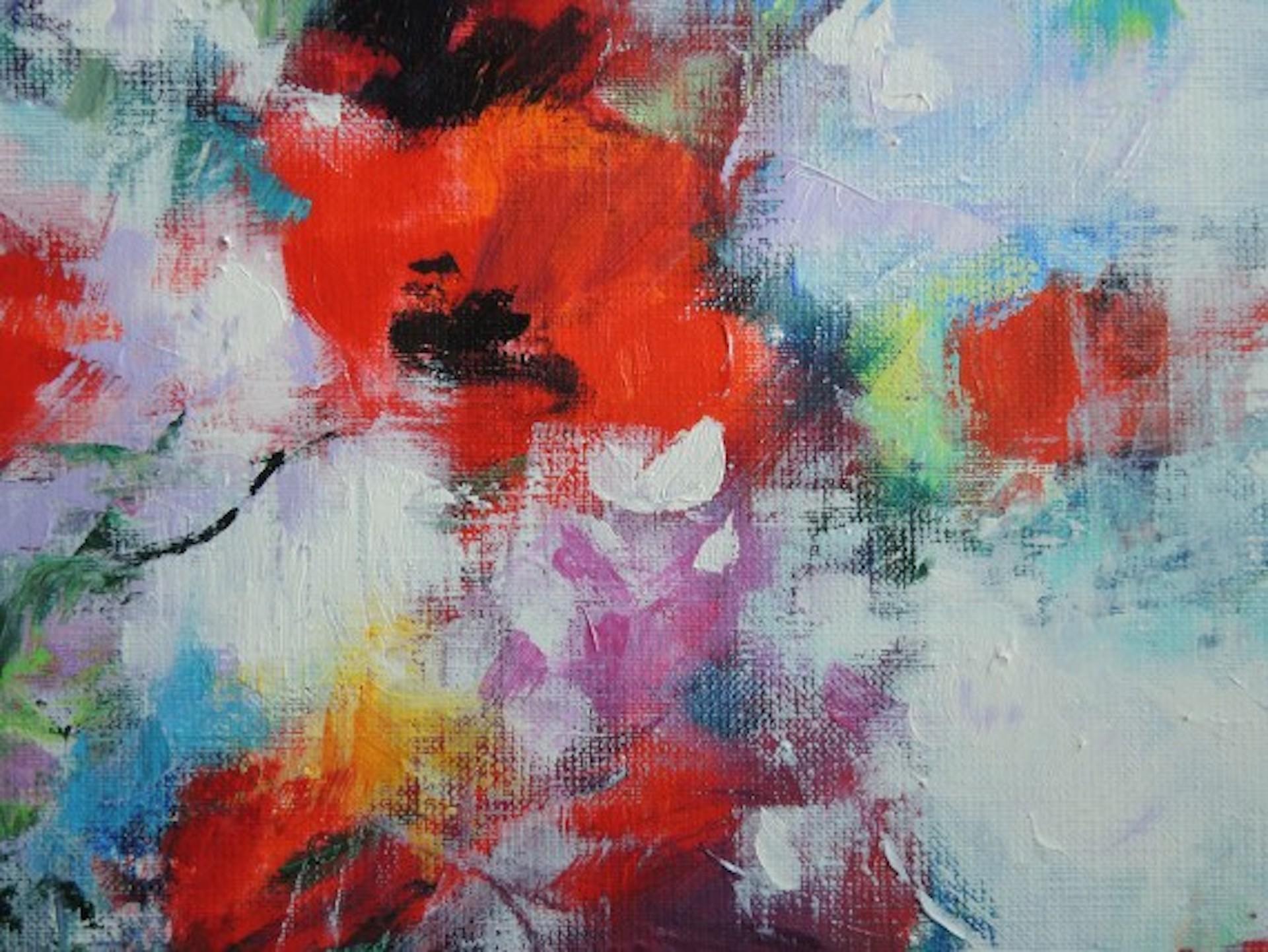 « From The Normandy Meadow », Mary Chaplin, peinture florale originale en vente 1