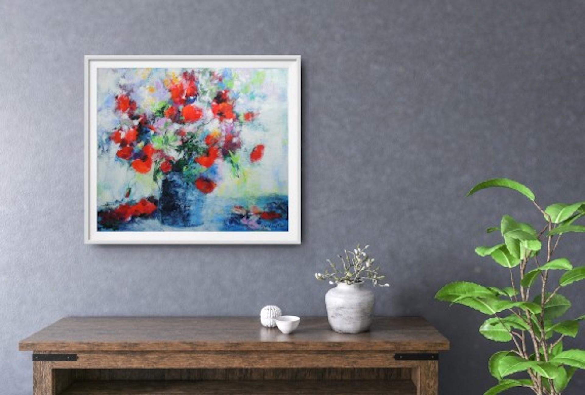 « From The Normandy Meadow », Mary Chaplin, peinture florale originale en vente 3