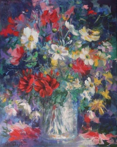 Harmony Of September, Mary Chaplin, Original Painting, Floral Still Life Artwork