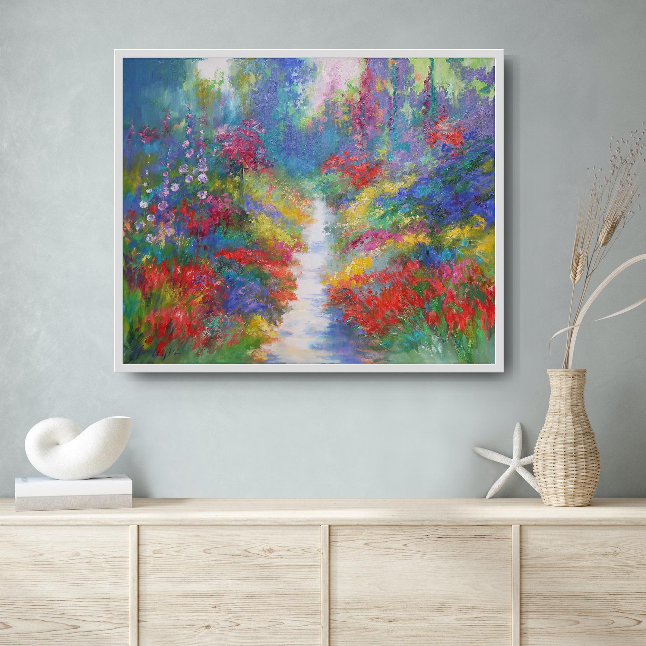 La stagione dei lecci nel giardino di Monet a Giverny di Mary Chaplin [2021]
originale

olio su tela

Dimensioni dell'immagine: H. 60 cm x L. 73 cm

Dimensioni complete dell'opera senza cornice: H. H. 60 cm x L. 73 cm x P. 2 cm.

Venduto senza