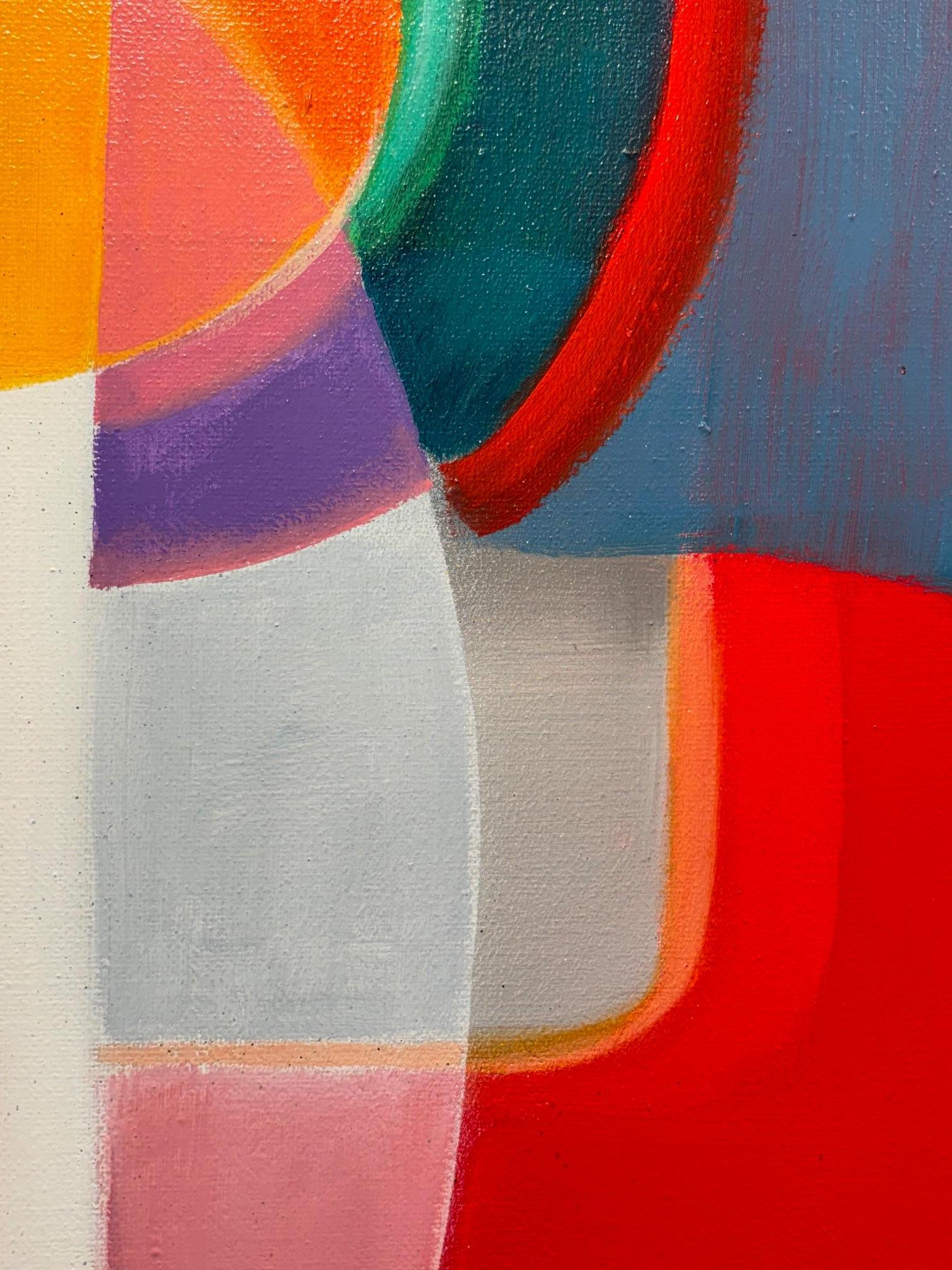 C'est tout autour - peinture abstraite géométrique originale - art contemporain en vente 4