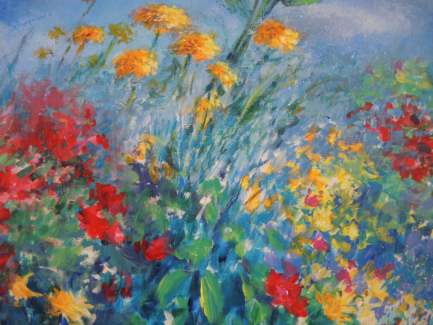 Magical Light in Monet's Garden, Mary Chaplin, Claude Monet Inspired Artwork For Sale 2