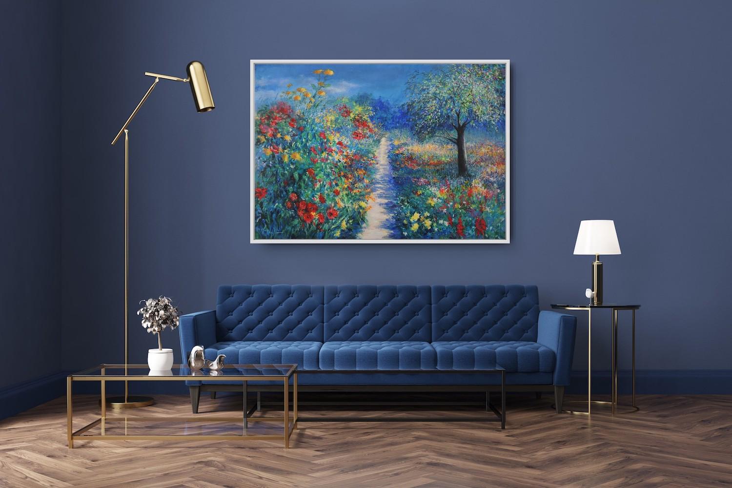 Magical Light in Monet's Garden, Mary Chaplin, Obra de arte inspirada en Claude Monet en venta 8
