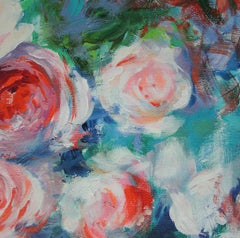 Mary Chaplin, A Taste of June, Original Impressionistic Floral Painting