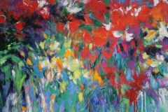 Mary Chaplin, Juli in Picardie, Originalgemälde, Expressive Landschaftsbild