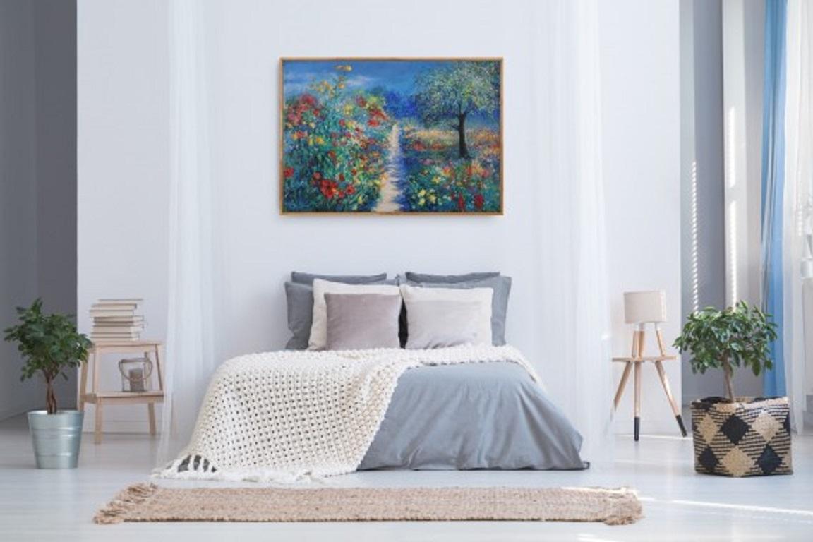 Mary Chaplin, Luz mágica en el jardín de Monet en Givern, Pintura floral en venta 8