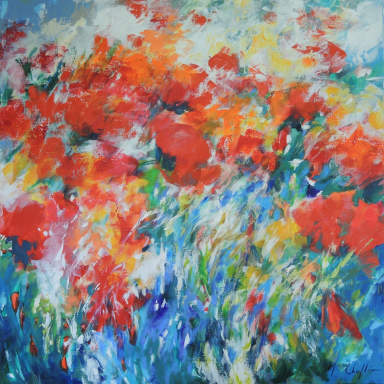 Mary Chaplin Mary Chaplin Oriental Poppies Bright Art Floral