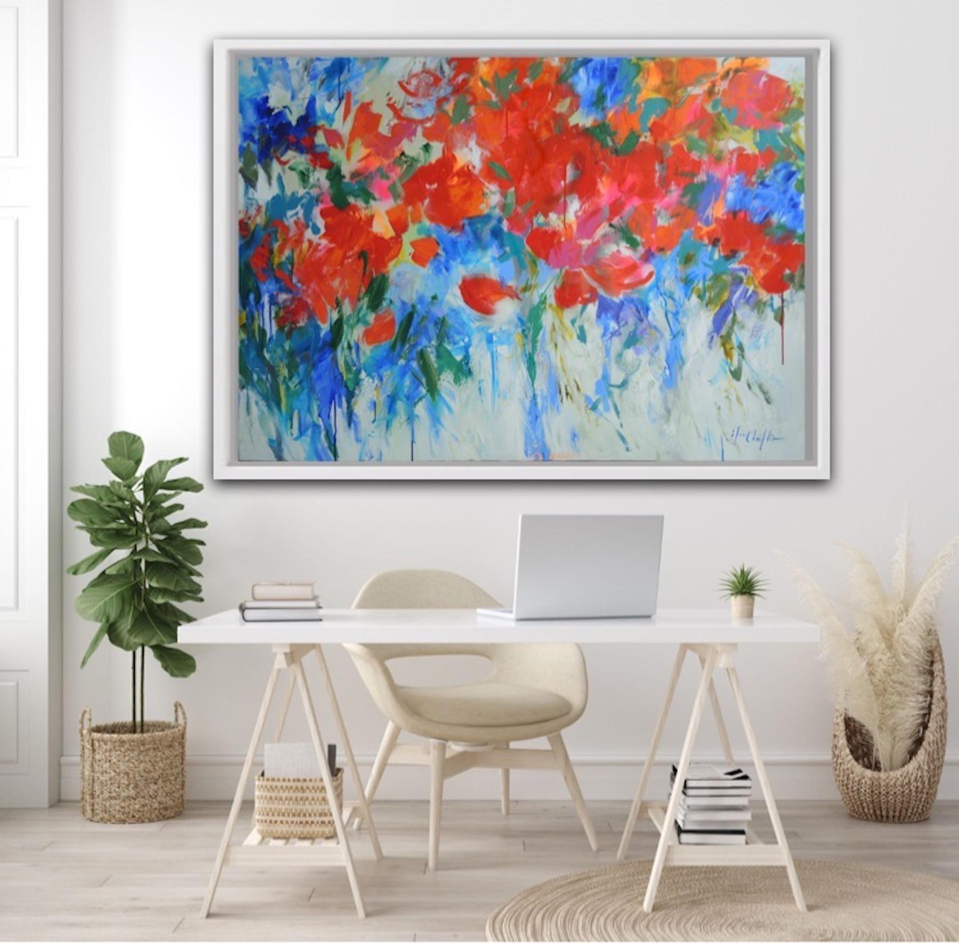 Mary Chaplin, Summer Escape, Original Statement Abstract Impressionist Painting
