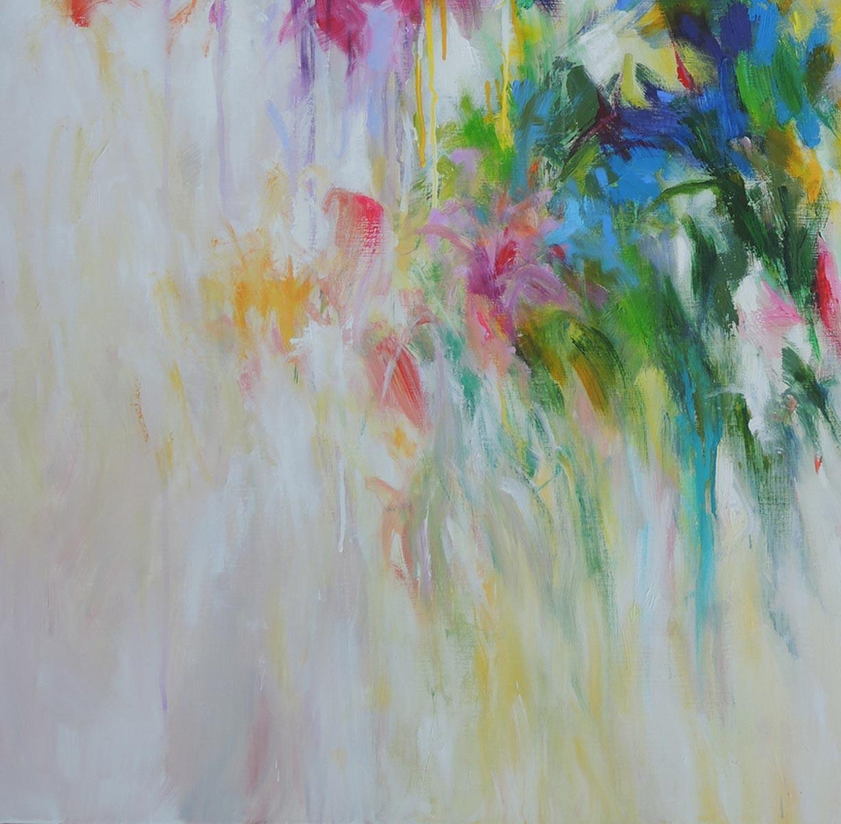 Mary Chaplin, Tears of the Garden, Art floral, Art abstrait, Art coloré en vente 2