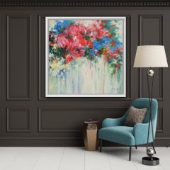 Mary Chaplin, L'aria dell'estate, Quadro floreale originale, Arte accessibile