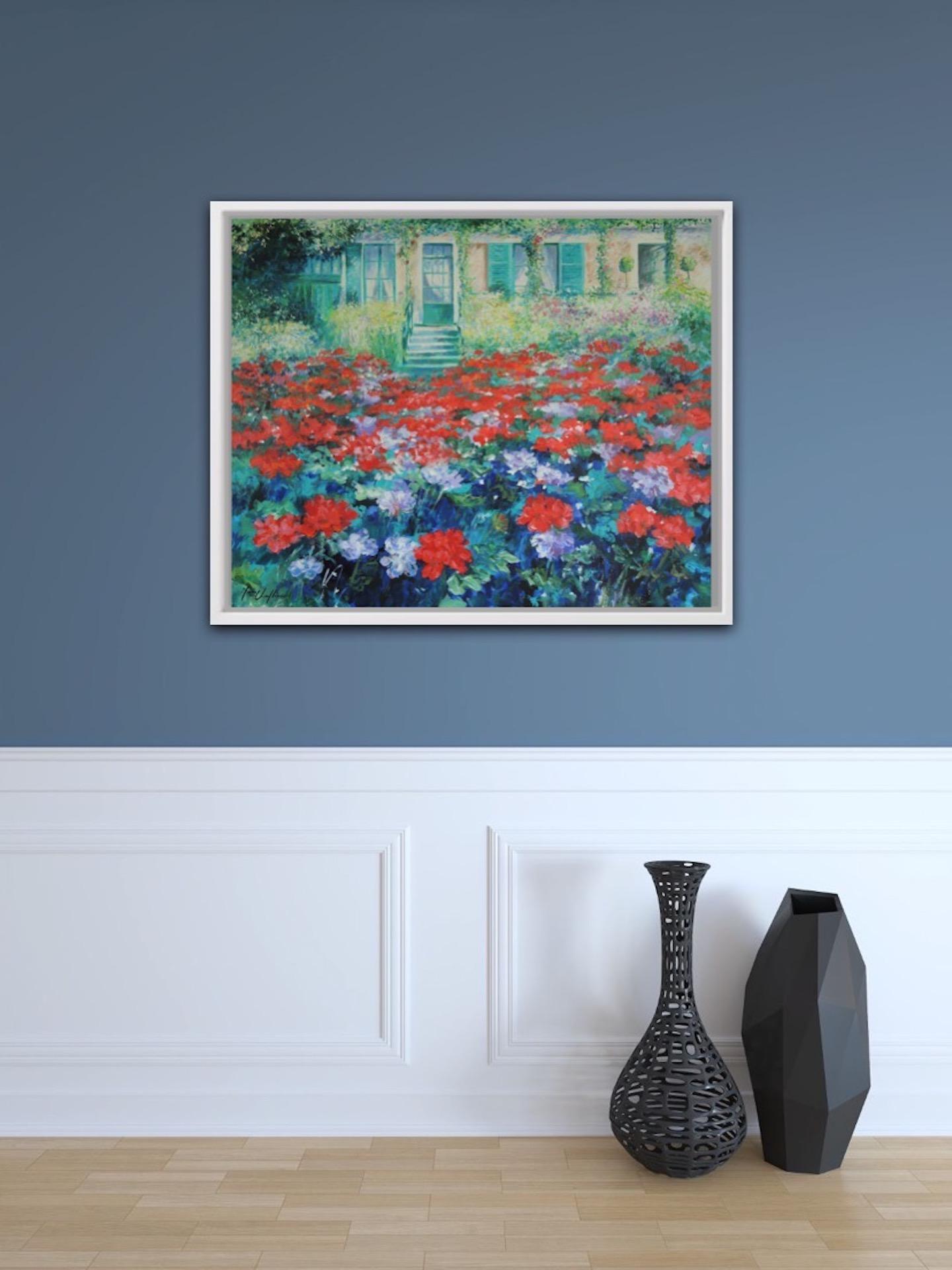 Mary Chaplin, The Geranium Season at Claude Monet’s House, Floral Art  For Sale 3