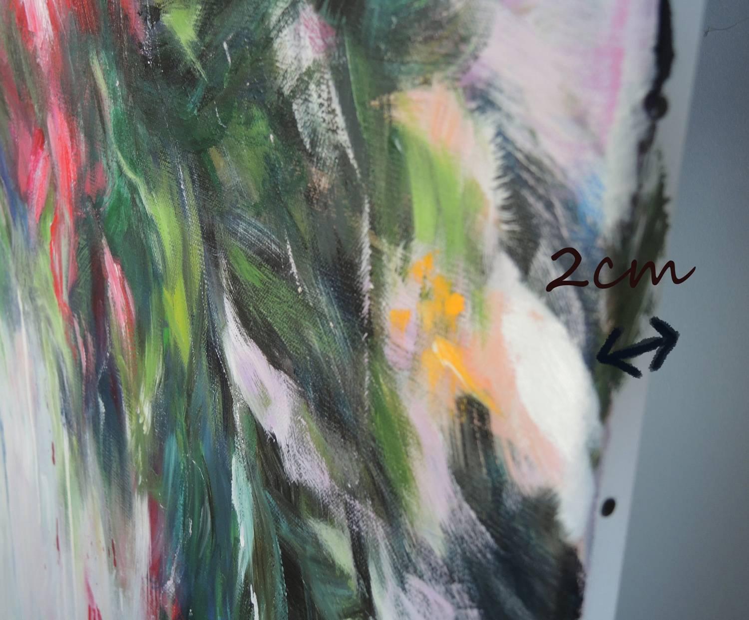 Peonien nach der Dusche, ein rosa-weißes Blumengemälde (Abstrakter Impressionismus), Painting, von Mary Chaplin
