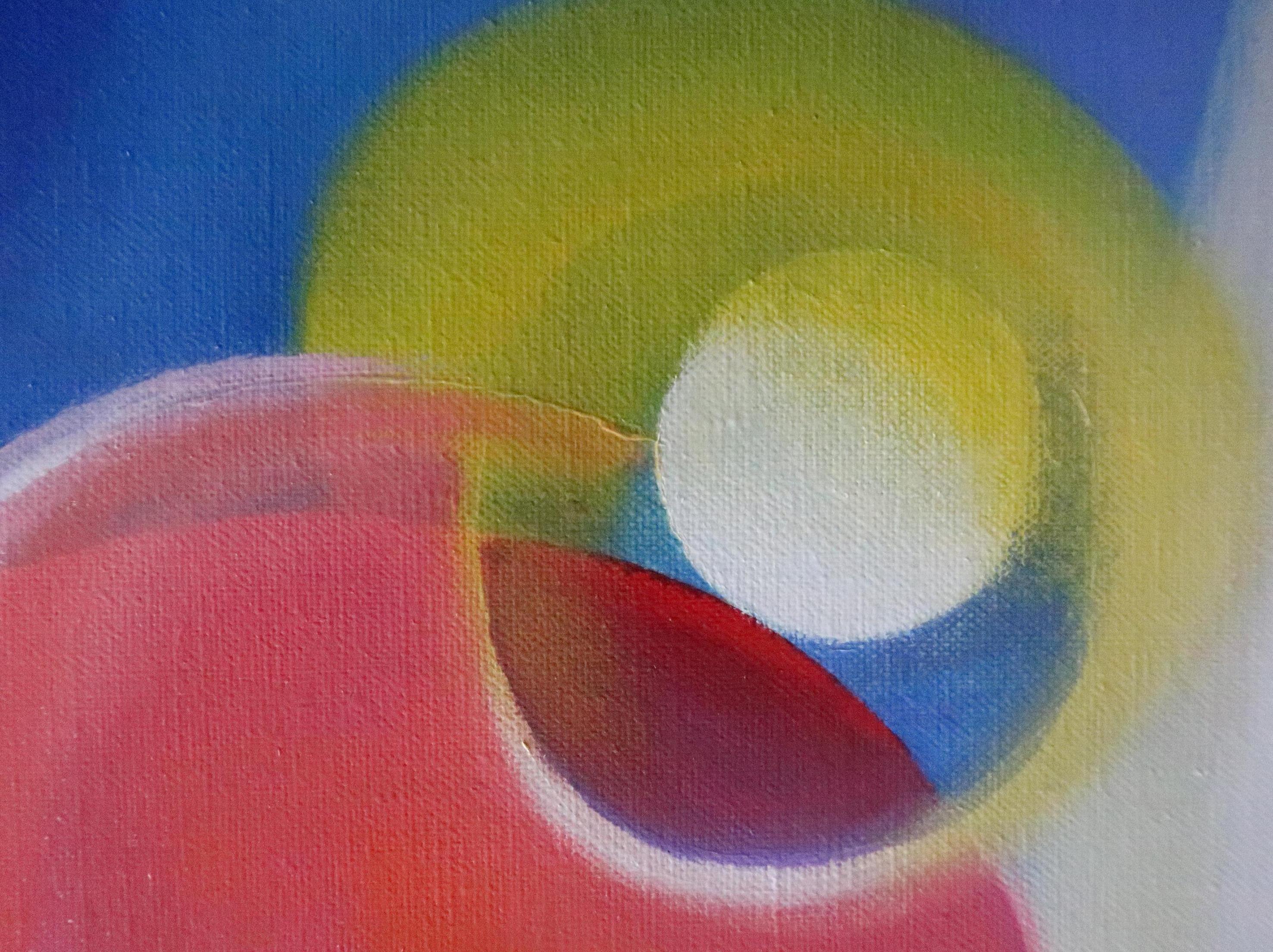 Tristeza de la luna- pintura geométrica abstracta original- arte contemporáneo - Painting Abstracto de Mary Chaplin
