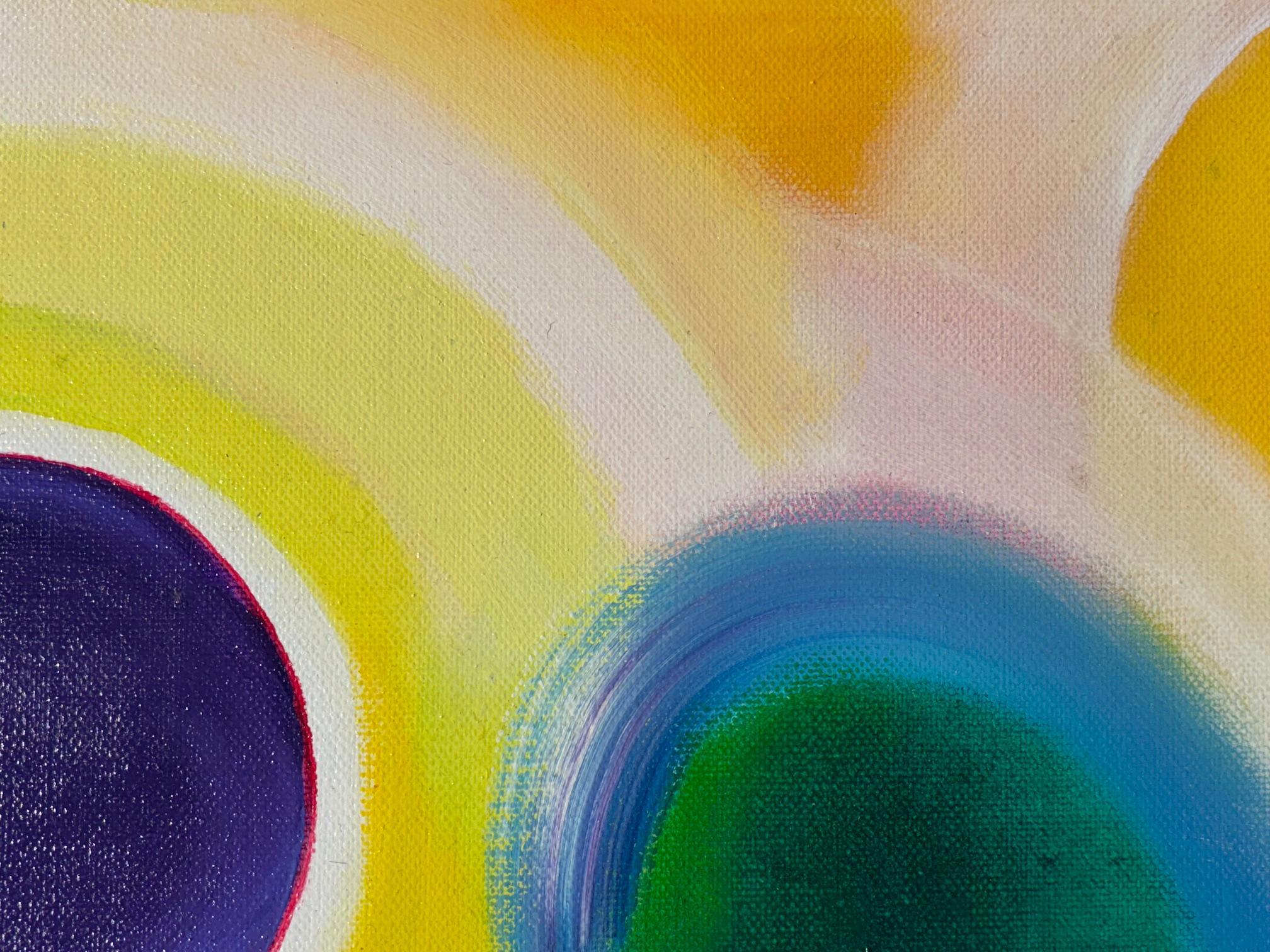Tristeza de la luna- pintura geométrica abstracta original- arte contemporáneo en venta 1