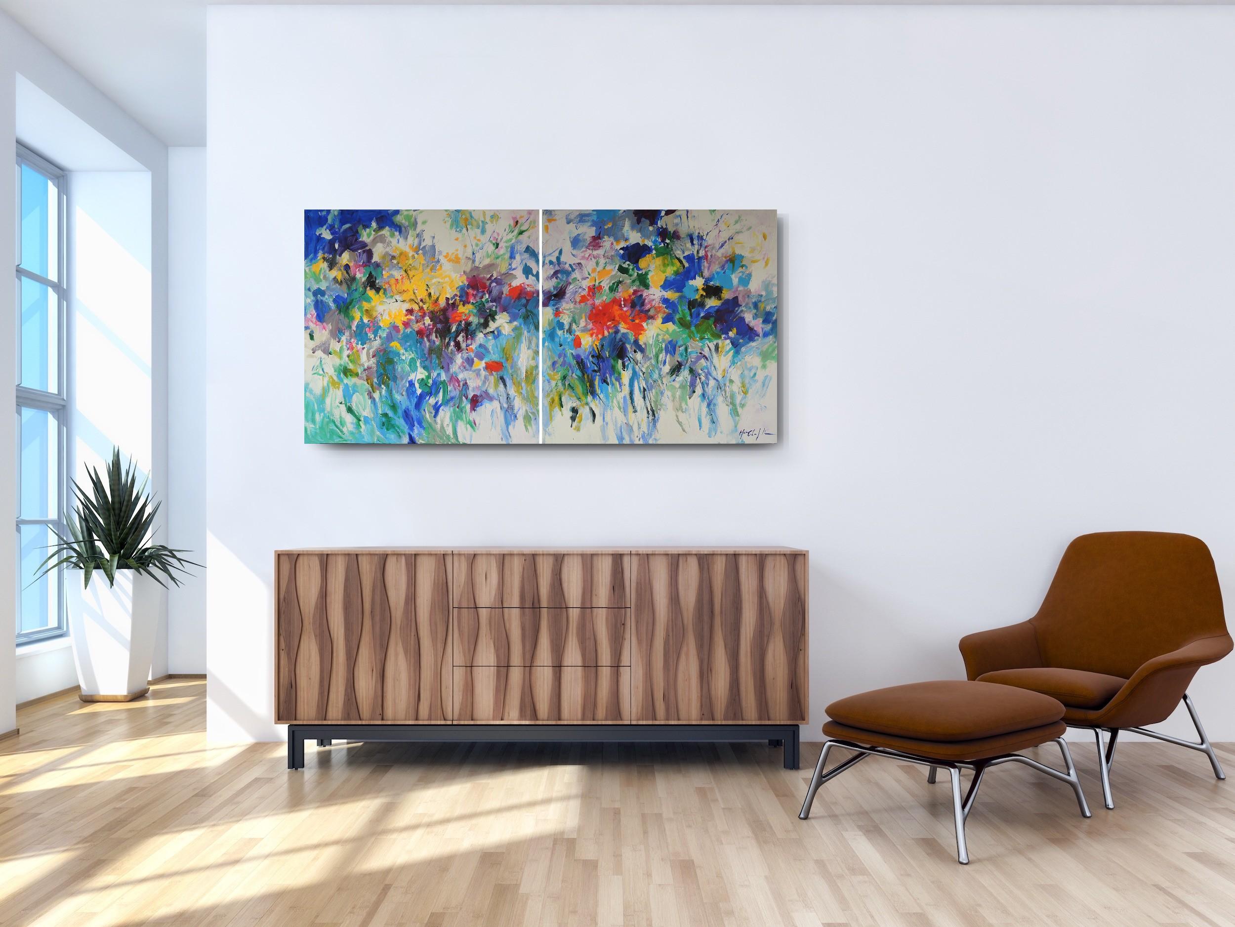 Summer feeling in blue, floral diptych [2021]

original
acrylic
Image size: H:70 cm x W:140 cm
Complete Size of Unframed Work: H:70 cm x W:140 cm x D:2cm
Sold Unframed
Please note that insitu images are purely an indication of how a piece may