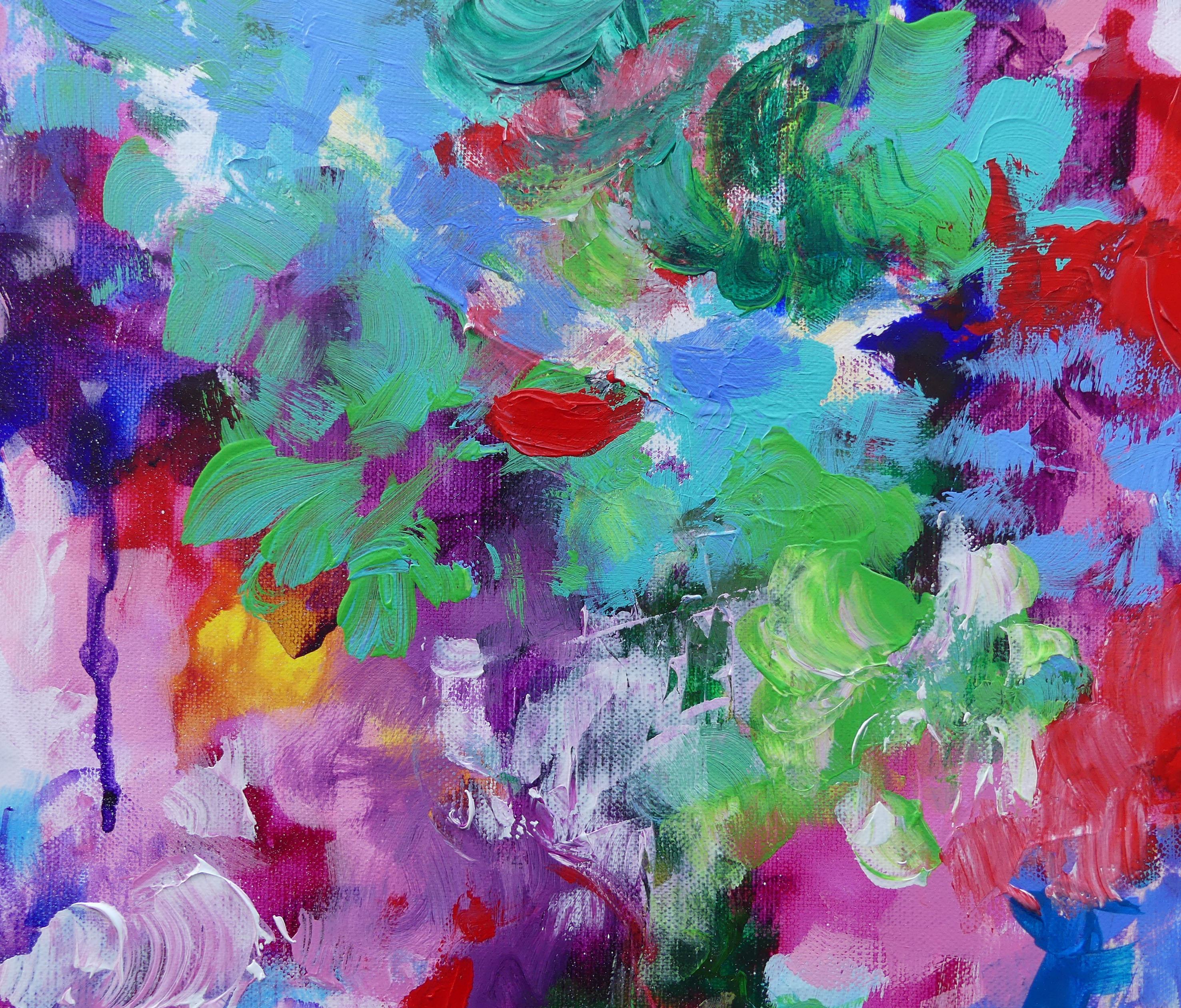 The season of happiness, Original art, Landscape, floral, Abstract, Nature  For Sale 1