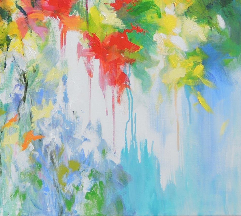 Attraverso la nebbia della mia memoria - Painting Impressionismo astratto di Mary Chaplin