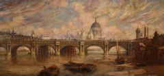 Oil Painting by Mary Charlotte Greene "The Thames Near Charing Cross"