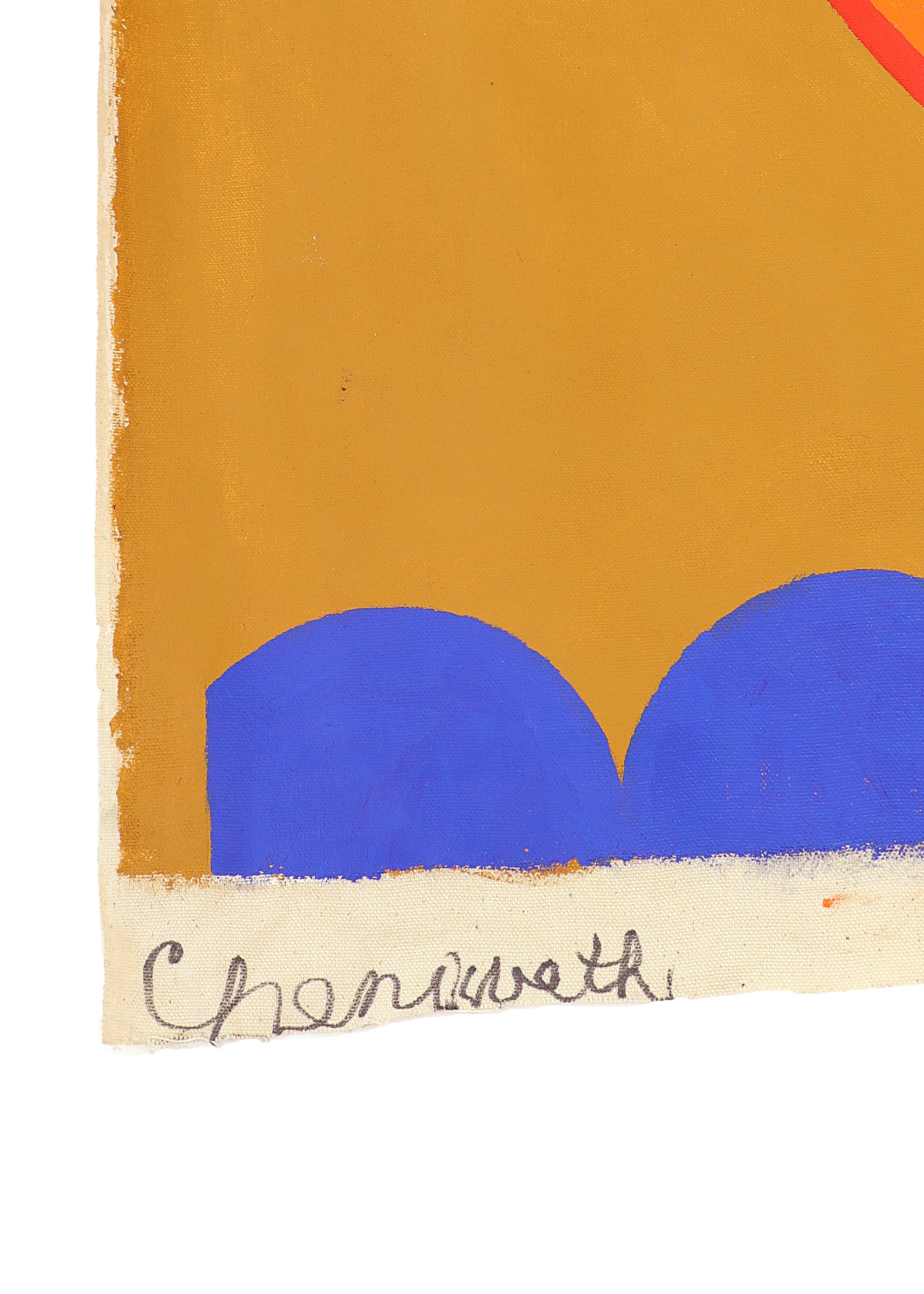 Grande dipinto a olio su bicicletta modernista del 1960 di Mary Chenoweth - Arte postmoderna in vendita 3