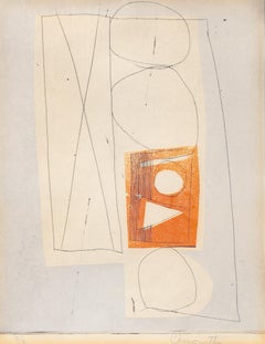 Abstrakter geometrischer Druck, signiert von Mary Chenoweth