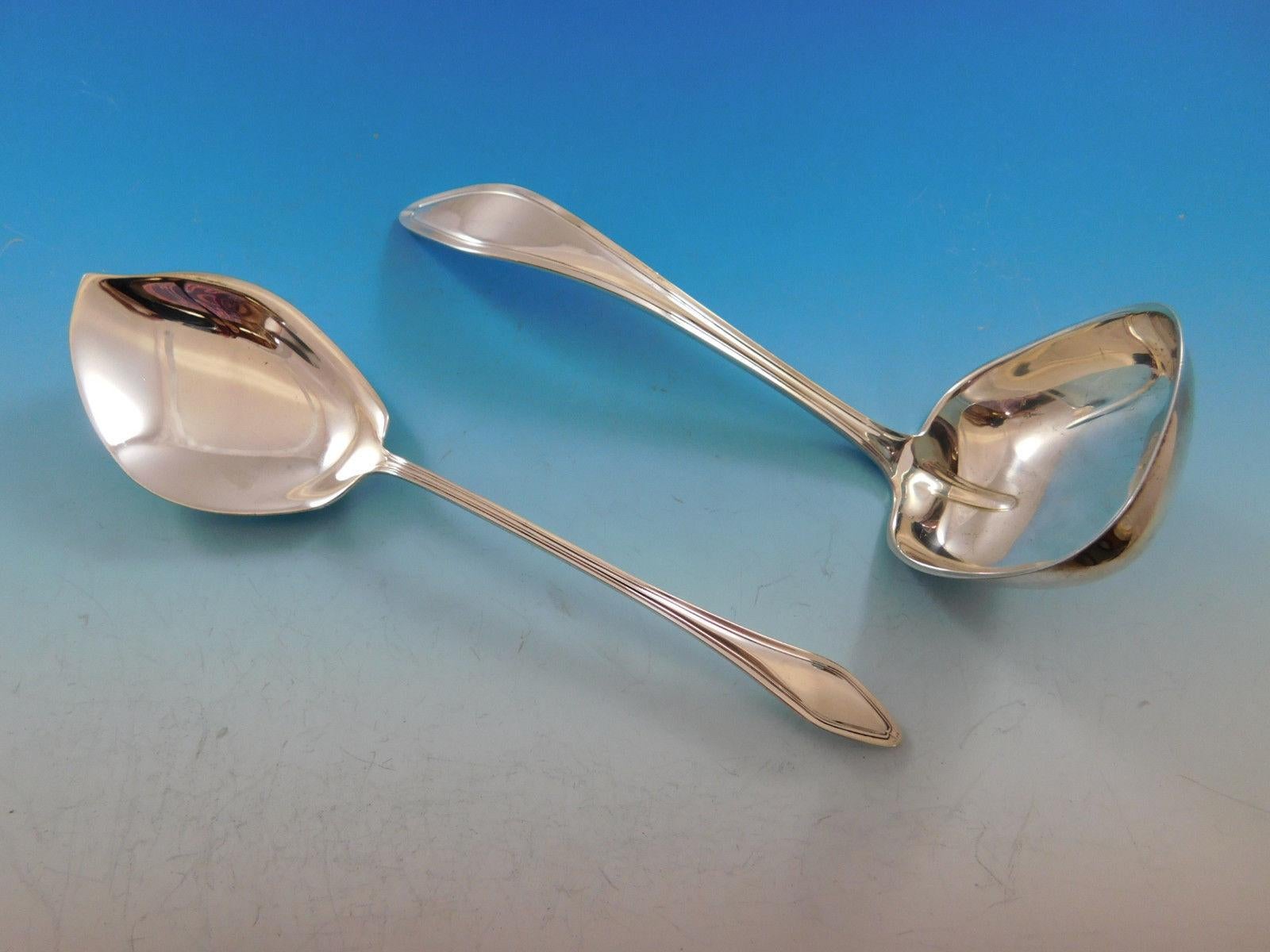 Lady Mary by Towle Sterling Silver Salt Spoon Gold Washed 2 5/8" 