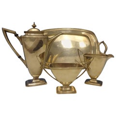 Mary Chilton by Towle Sterling Silver Tea Set ‘Demitasse’ 3-Piece with Tray
