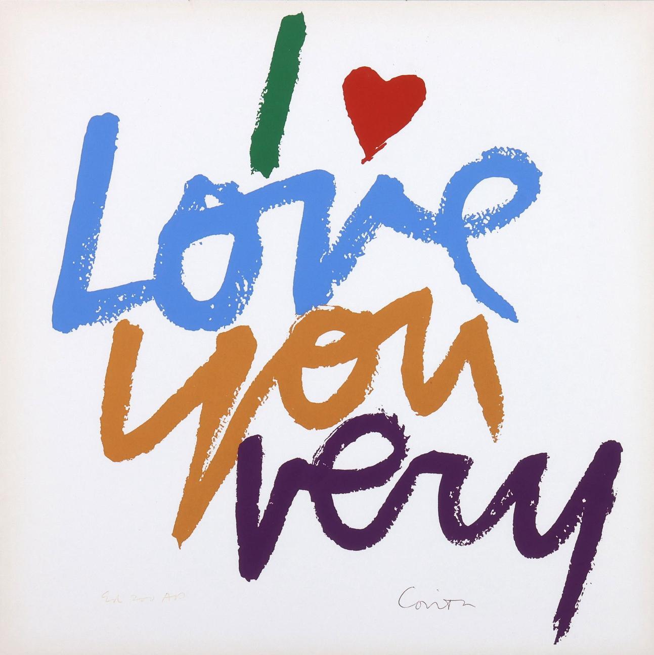 “I Love You Very” - Print by Mary Corita (Sister Corita) Kent