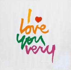 I Love You Very:: Pop-Art-Seidendruck von Sister Corita Kent:: 1978