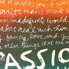 Passion is the Very Fact of God in Man