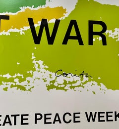 Vintage Original Poster Sister Corita Kent Lithograph Pop Art "Life Without War"