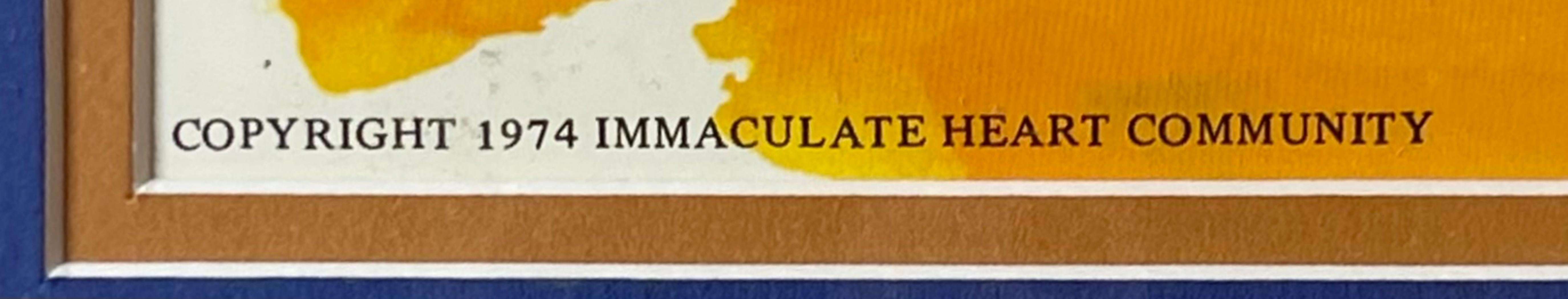 You are God/and You are Not, 1974, Rare signed and inscribed poster print framed For Sale 1