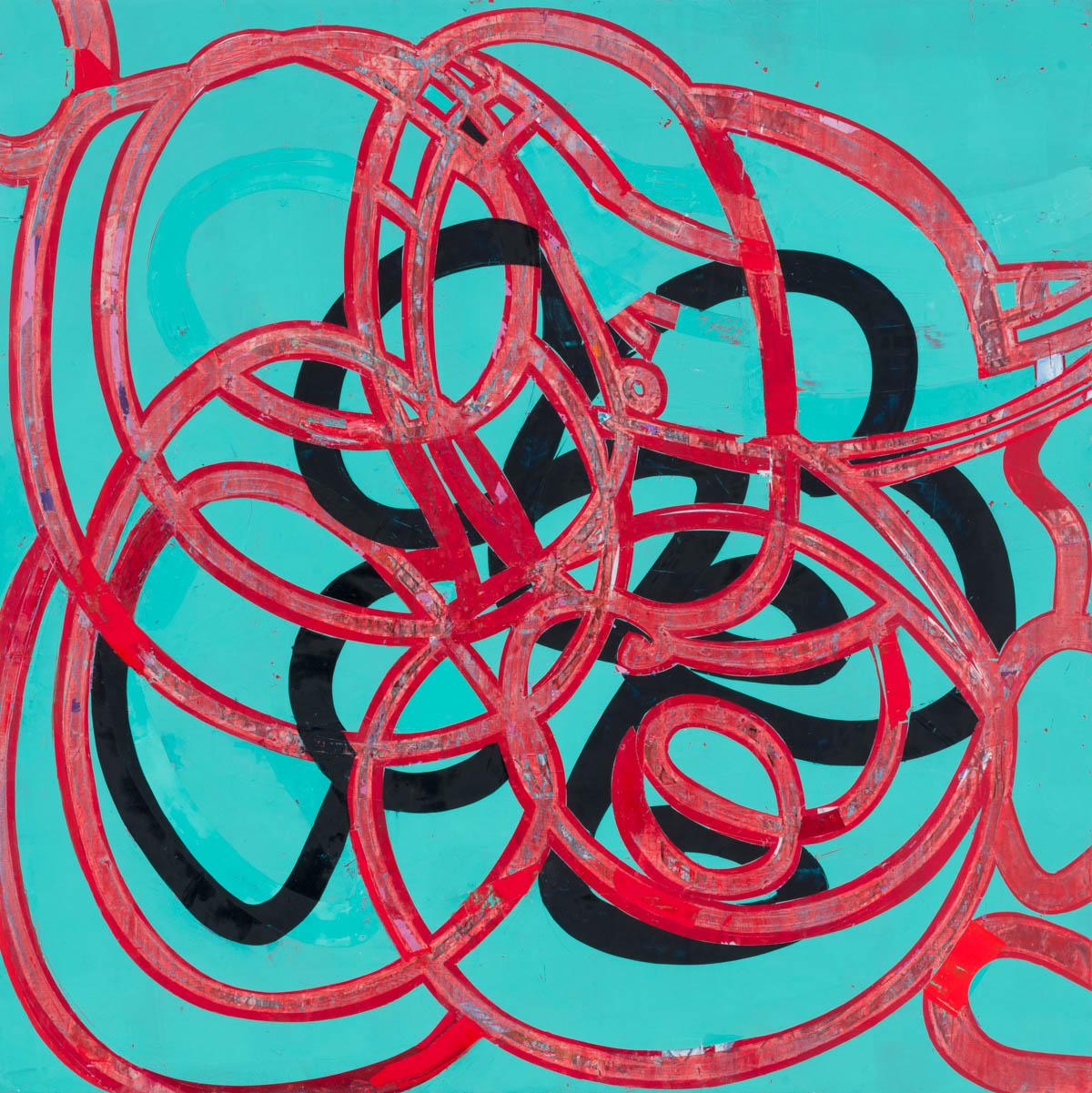 Mary Didoardo "Amour" 2025 oil on wood panel 36 x 36 in.