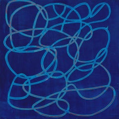 Mary Didoardo Blue Poem , 2024 olio su pannello di legno