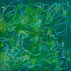 Mary Didoardo, „Blaue Himmel“, Ölgemälde auf Holzplatte
