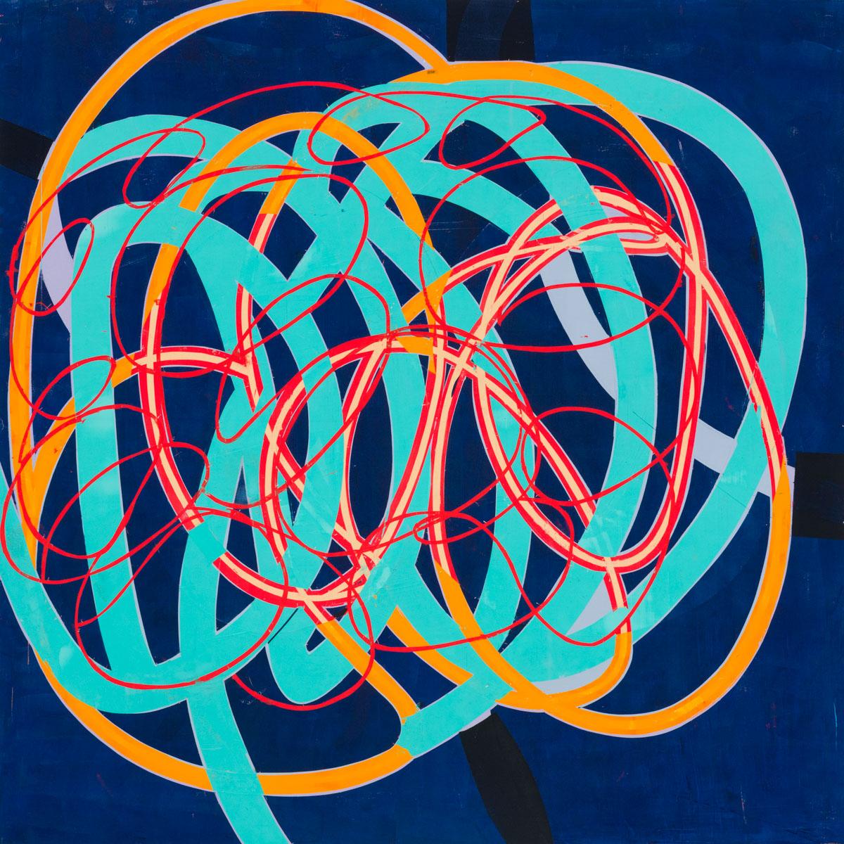 Mary Didoardo
Introvert, 2026
oil on wood panel
36 x 36 in.
(dido119)

Artist Statement 

In order to make a meaningful painting I have to establish form somewhere in the swirl of
line, texture and color. I find it difficult to breathe new life into