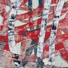 Mary Didoardo "Tempest" - Small Abstract Oil Painting on Wood Panel