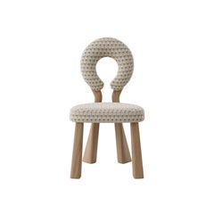 Mary Dining Chair Wood or Lacquered legs Dedar Amuleto Made in Portugal By Ottiu