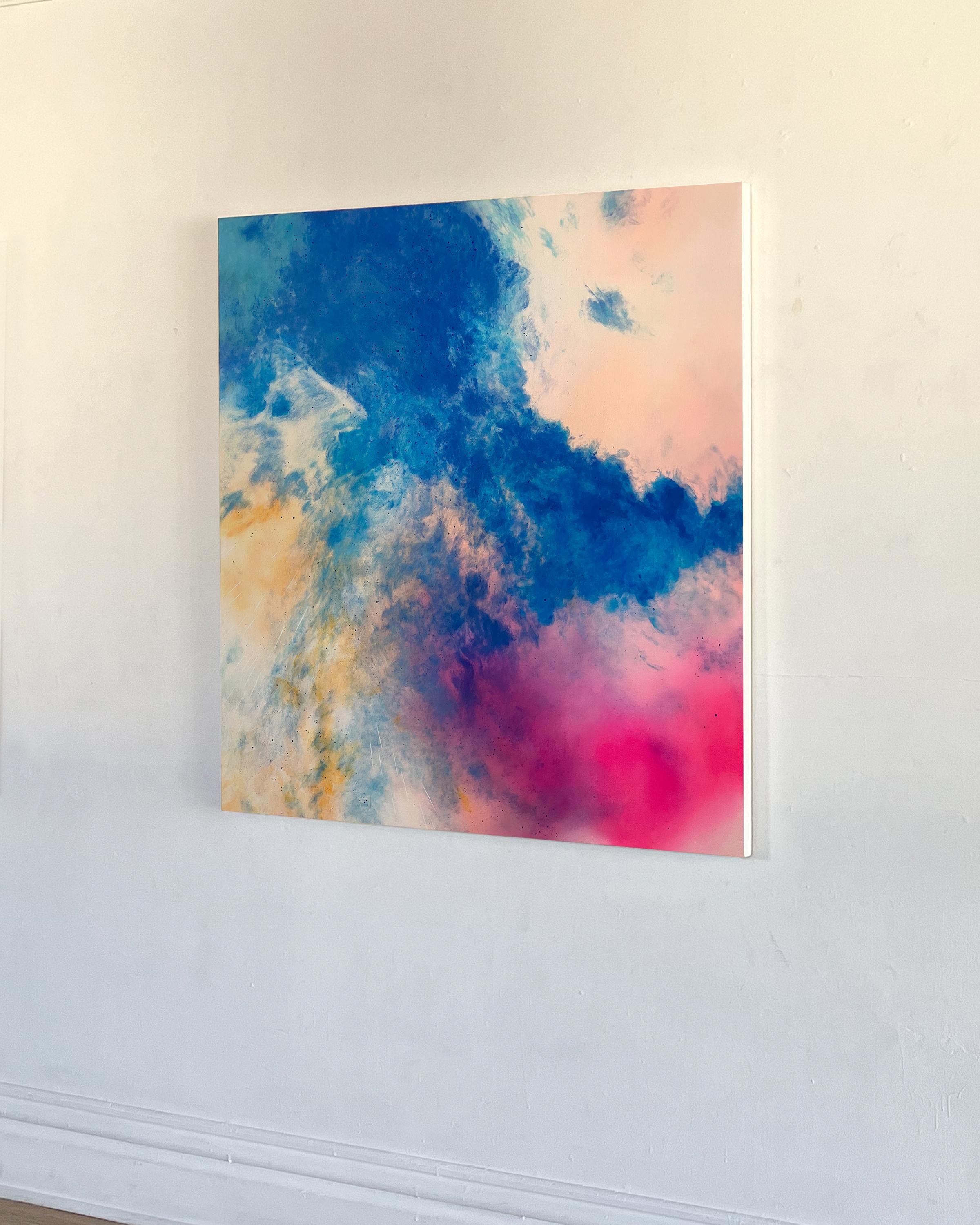 <p>Artist Comments<br>Artist Mary Dorfner Hay presents abstractions of bold colors in motion for her spiritual series, Crown. She illustrates the crown chakra energy using celestial bodies as inspiration for bold compositions filled with light and