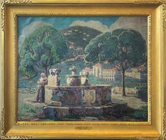 "Byzantine Fountain" Mary Elizabeth Price, Impressionist Landscape in Europe