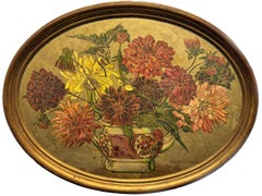 "Dahlias and Lustre" Mary Elizabeth Price, Floral Composition, Warm Colors