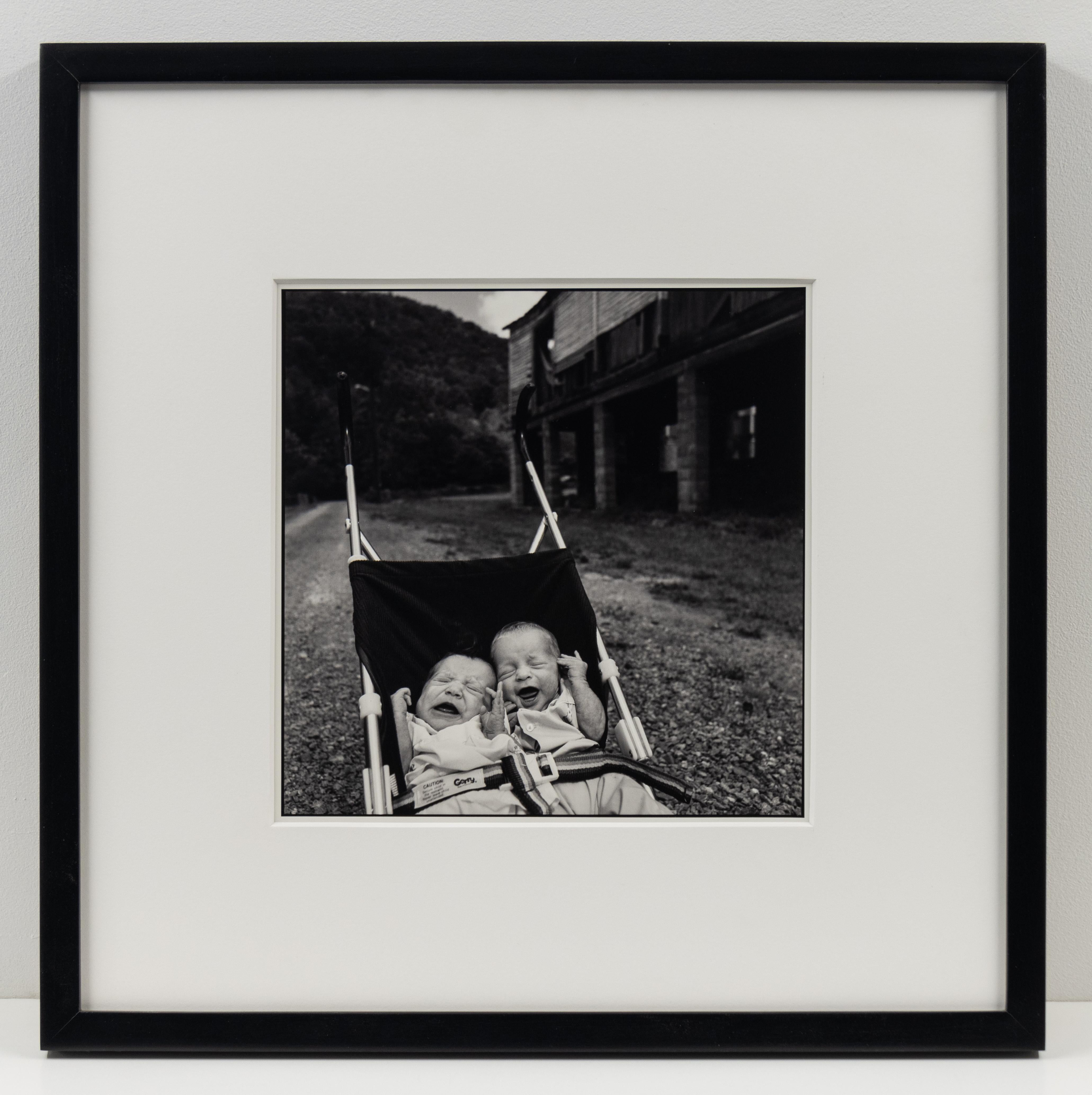 Crying Twins. Middleboro, KY, Contemporary Black+White Documentary Photography For Sale 1