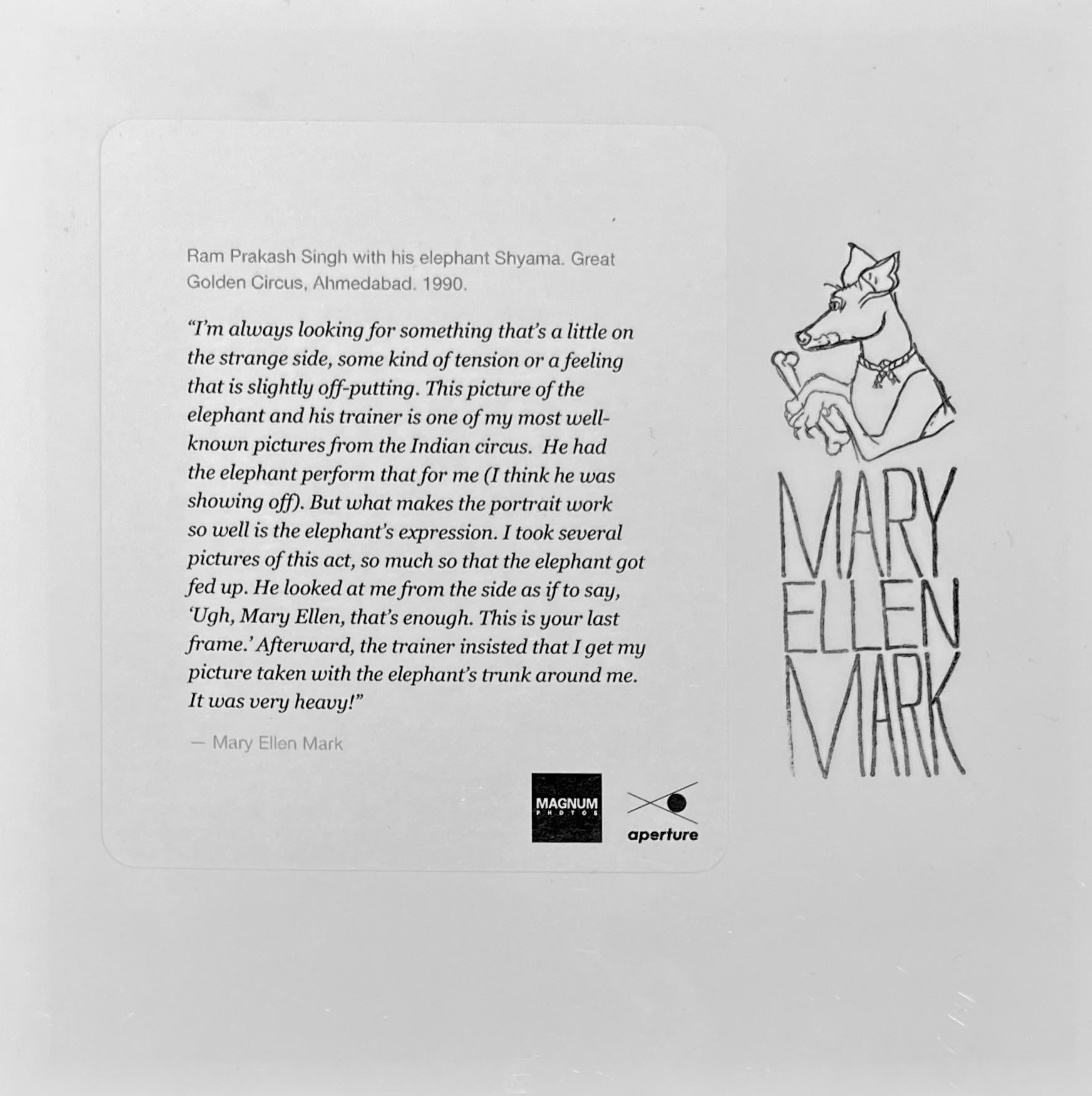 Mary Ellen Mark - Ram Prakash Singh with his elephant Shyama, Great