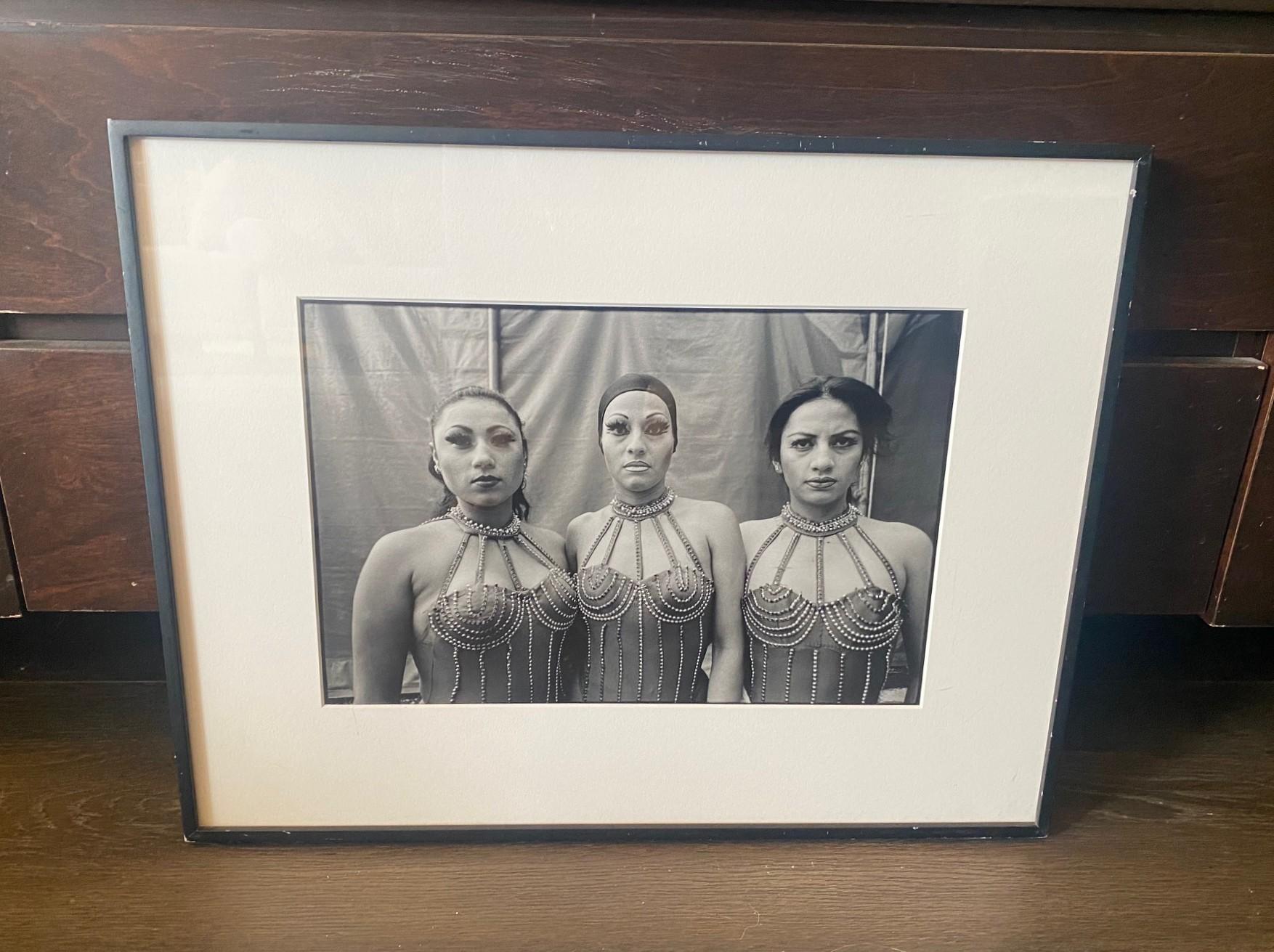 A wonderful and quite engaging silver gelatin black and white photograph by famed American photojournalist and fine art artist/photographer Mary Ellen Mark (1940-2015).  This work is titled 