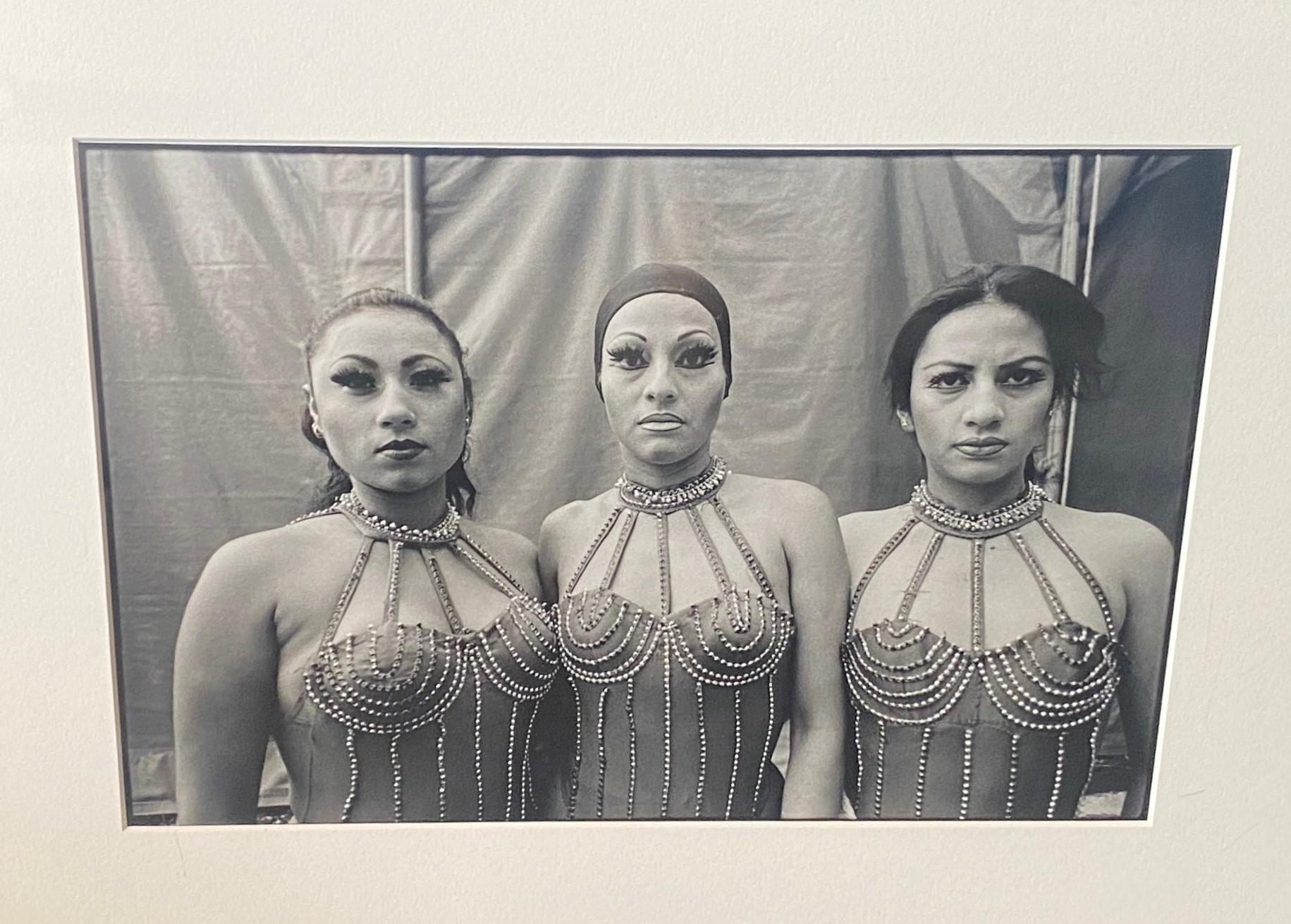 Modern Mary Ellen Mark Signed Silver Gelatin Black & White Photograph Mexican Circus For Sale