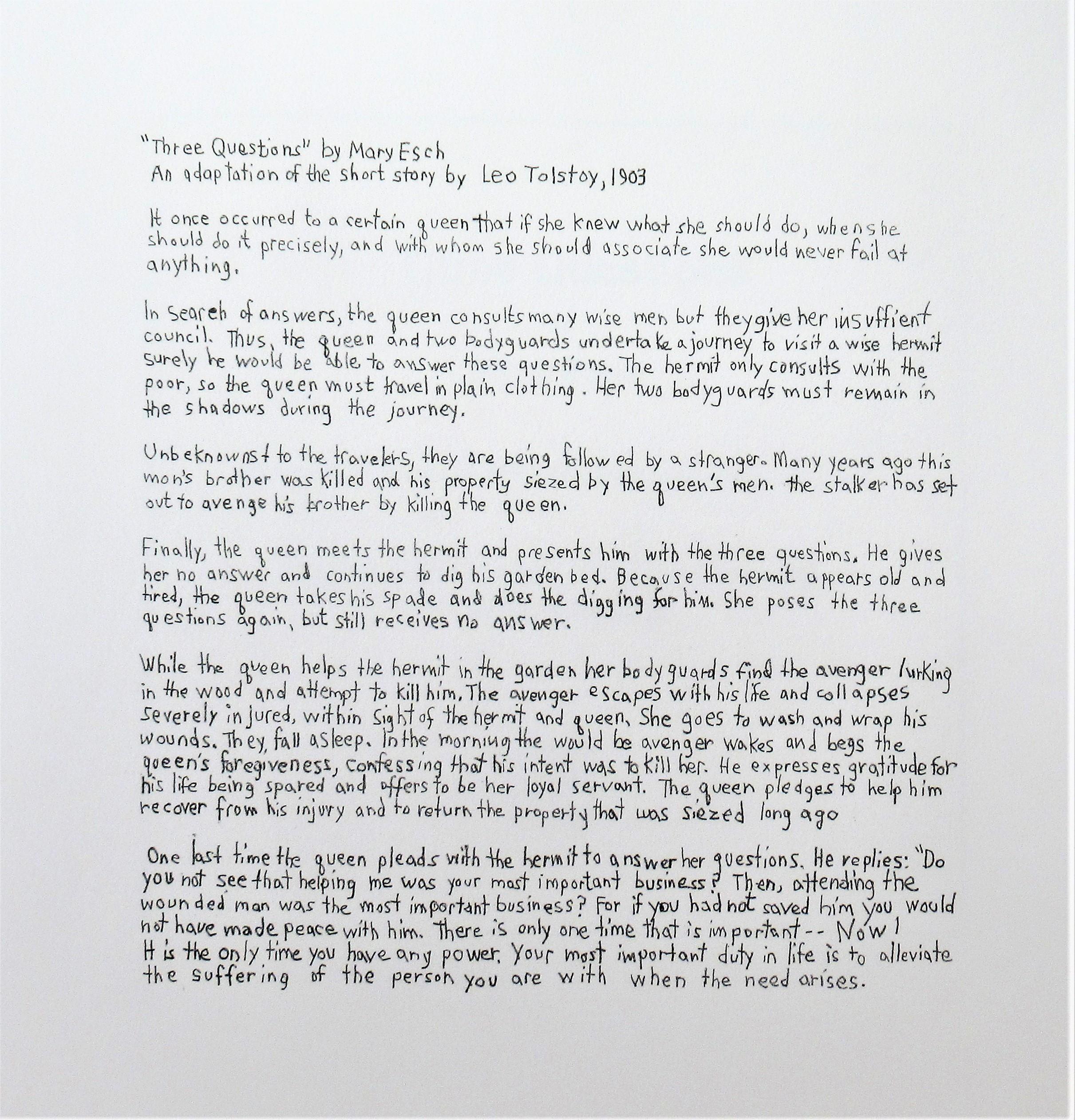 Three Questions #VIII - Modern Print by Mary Esch
